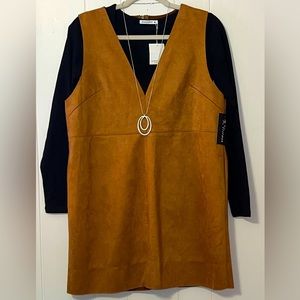 Fall Outfit 3-Piece, Dress and Bodysuit Sz M